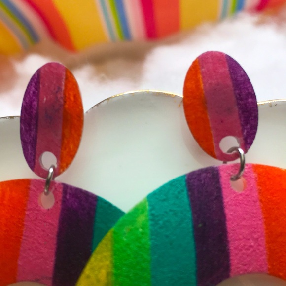 Rainbow earrings - Picture 3 of 6